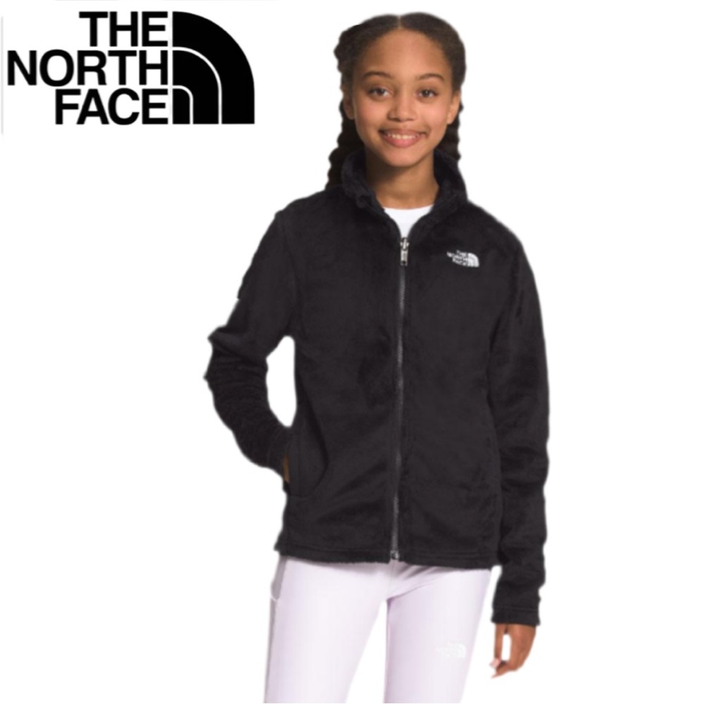 THE NORTH FACE | Girls Medium 10 Black Osolita Full Zip Fleece Jacket Midweight